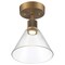 Access Lighting Port Nine Martini, Martini LED SemiFlush, Antique Brushed Brass Finish, Clear Glass 63146LEDD-ABB/CLR - alternate 5